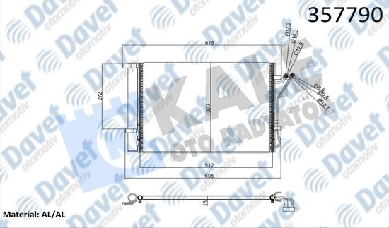 KALE 357790 Kondenser Hyundai I20 1.2 08-15 I20 I 1.4 08-15  ####